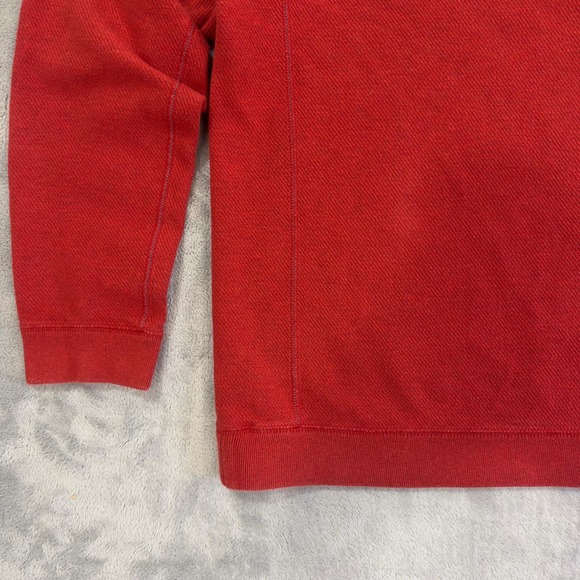 Tommy Bahama Men's Red Quarter Zip Sweater Pullover Textured Knit Size XL - Picture 5 of 9